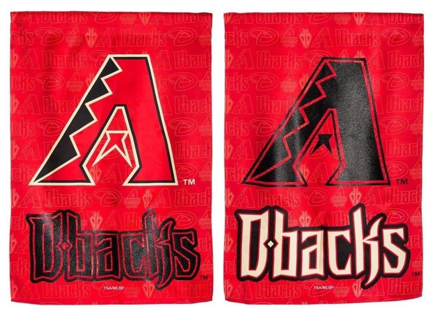 Arizona Diamondbacks Garden Flag 2 Sided Glitter