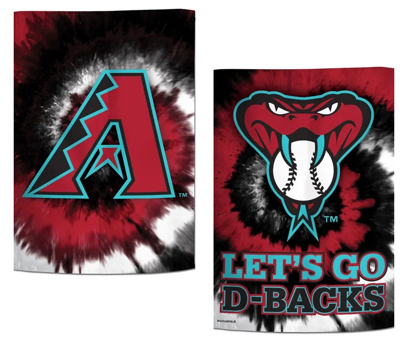 Arizona Diamondbacks Garden Flag 2 Sided Tie Dye
