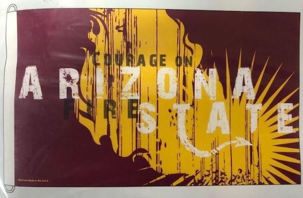 Arizona State Flag 3x5 Courage On Fire D Rings