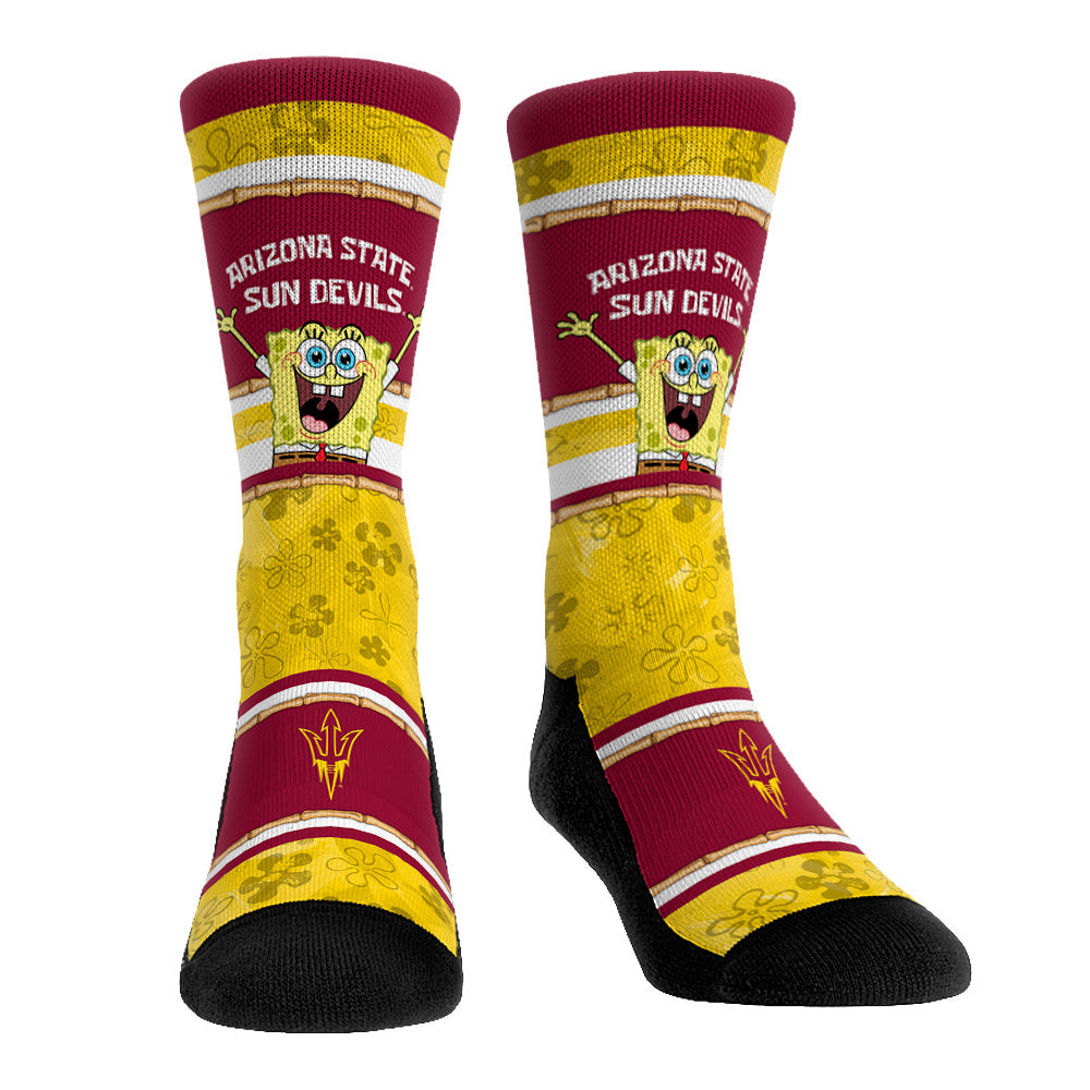 Arizona State Sun Devils  - SpongeBob SquarePants Tiki Stripe | Rock 'Em Socks