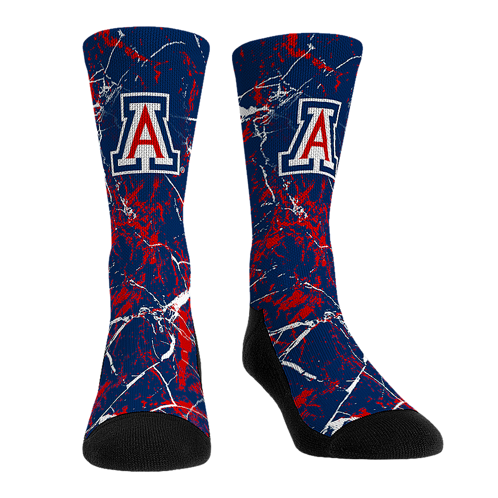 Arizona Wildcats - Cracked Marble | Rock 'Em Socks 1