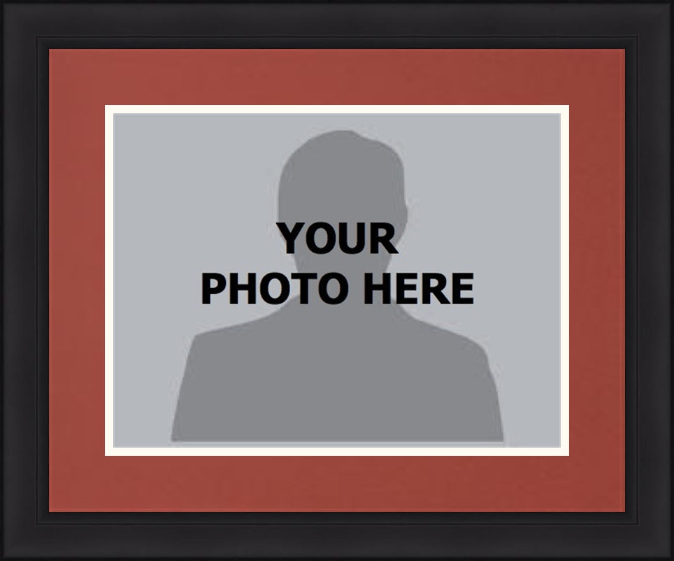 NHL Hockey Photo Picture Frame Kit - Arizona Coyotes (Brick Red Matting, White Trim)
