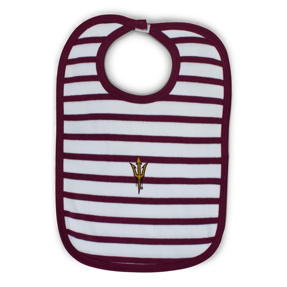 Arizona State Infant Stripe Knit Bib | Two Feet Ahead