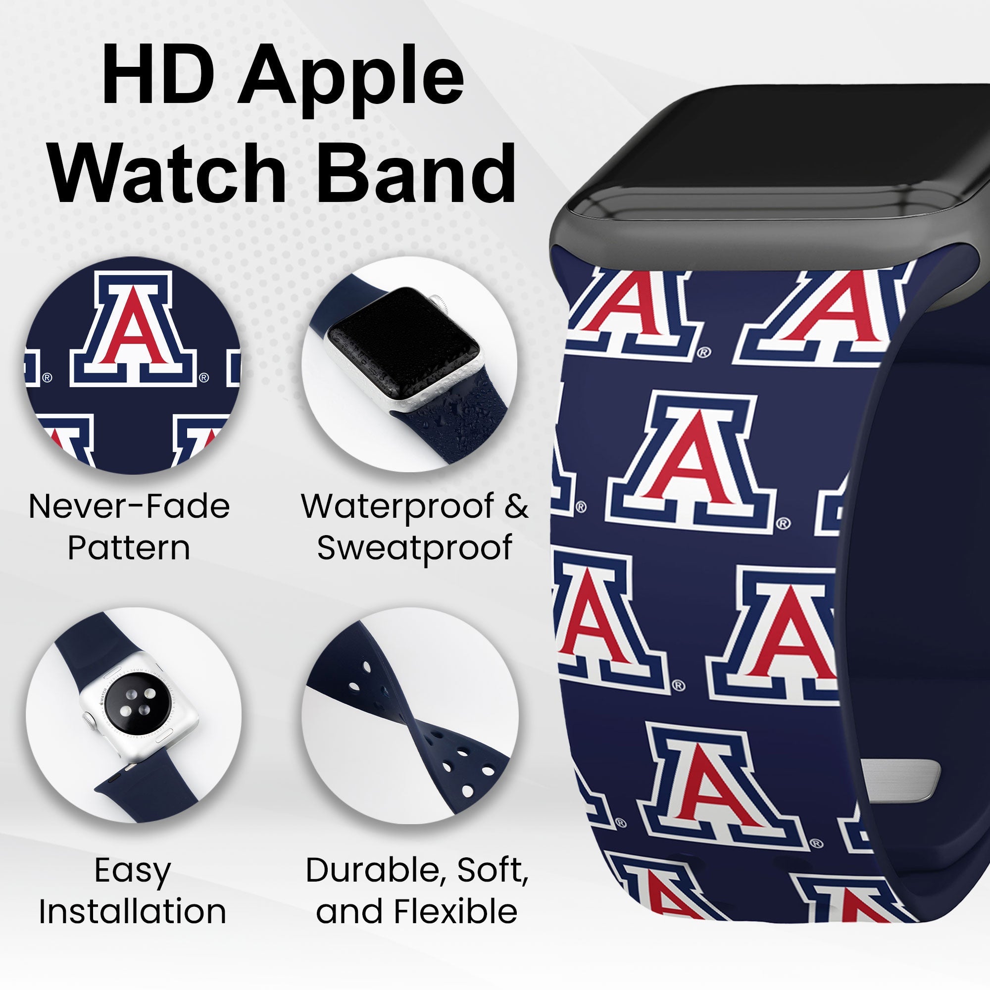Arizona Wildcats HD Apple Watch Band 9