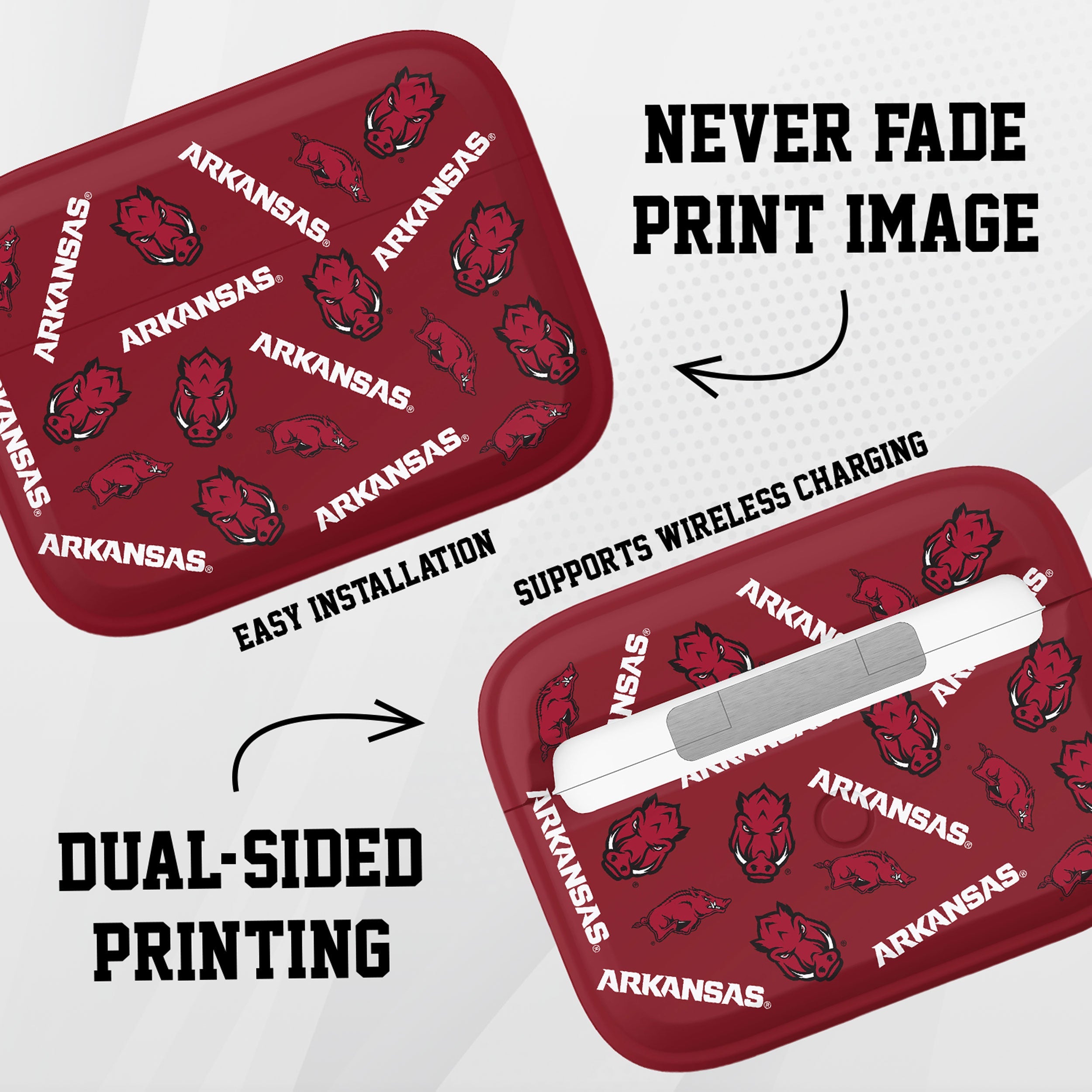 Arkansas Razorbacks HDX AirPods Pro 1 & 2 Case Cover 7