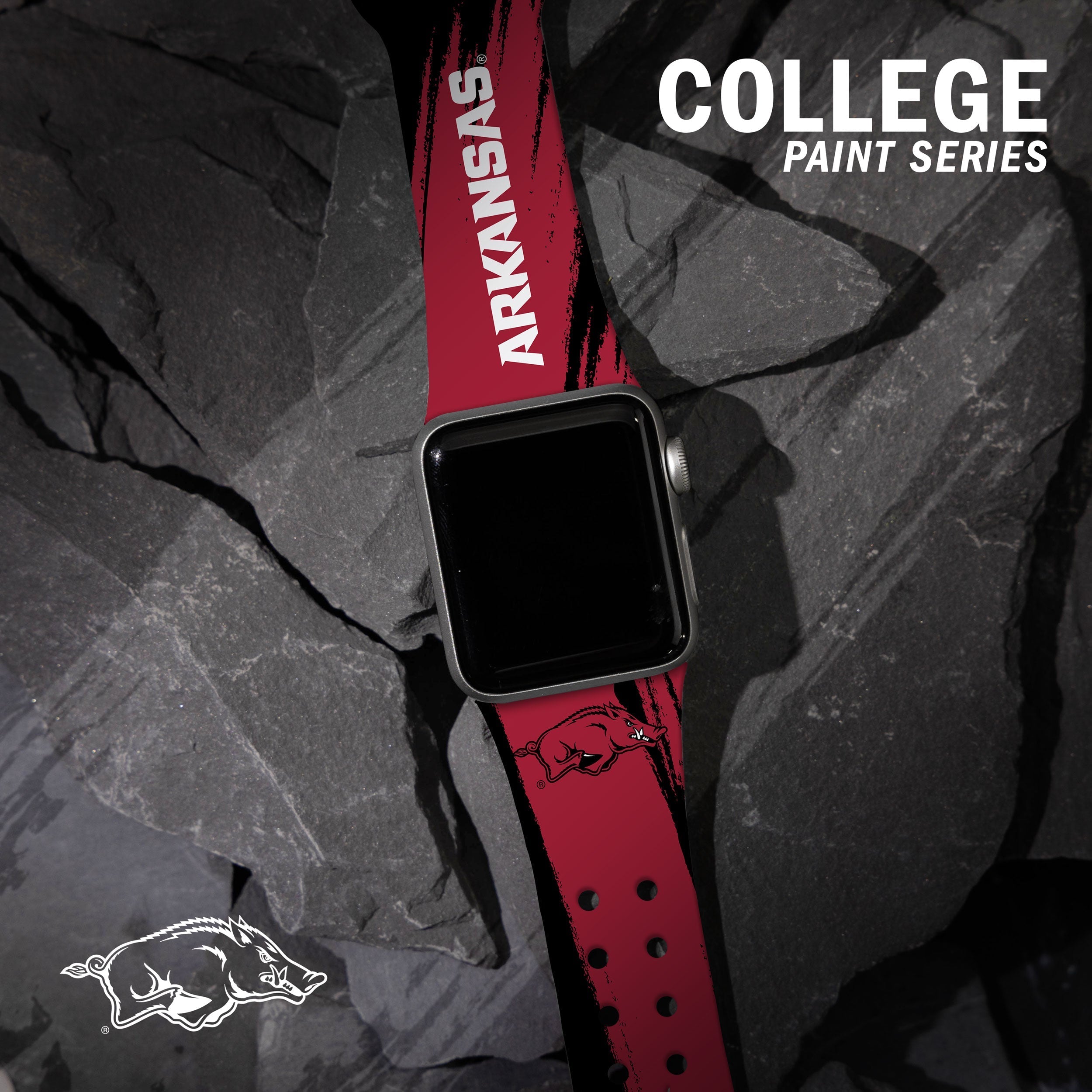 Arkansas Razorbacks HD Apple Watch Band 32