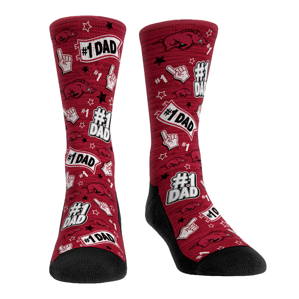 Arkansas Razorbacks - #1 Dad | Rock 'Em Socks
