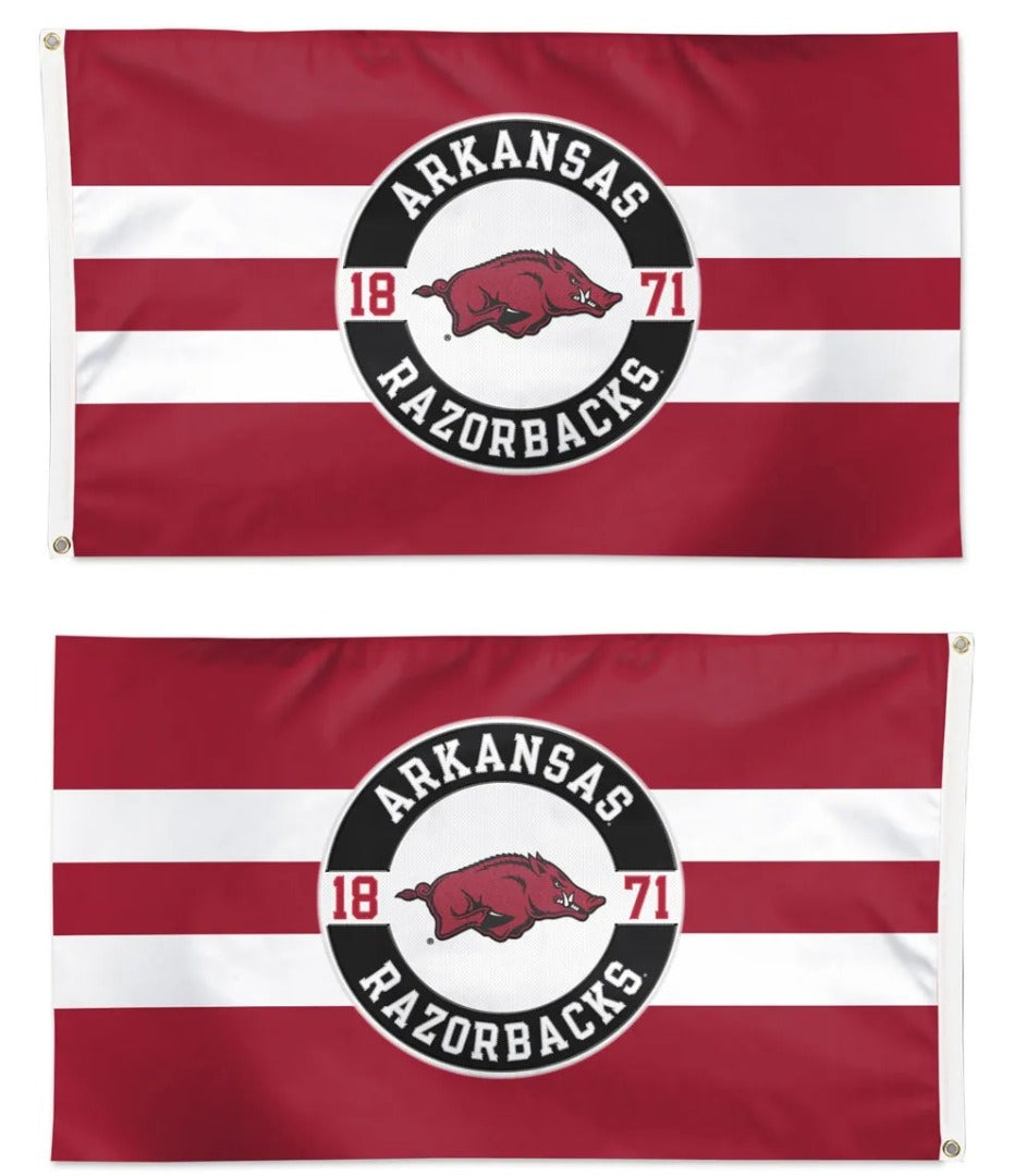 Arkansas Razorbacks Embroidered 2 Sided 3x5 Flag