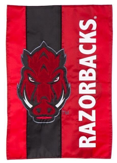 Arkansas Razorbacks Garden Flag 2 Sided Embellished