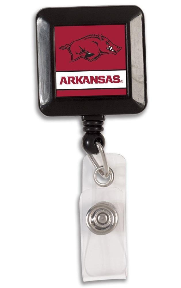 Arkansas Razorbacks Reel Retractable Name Badge Holder
