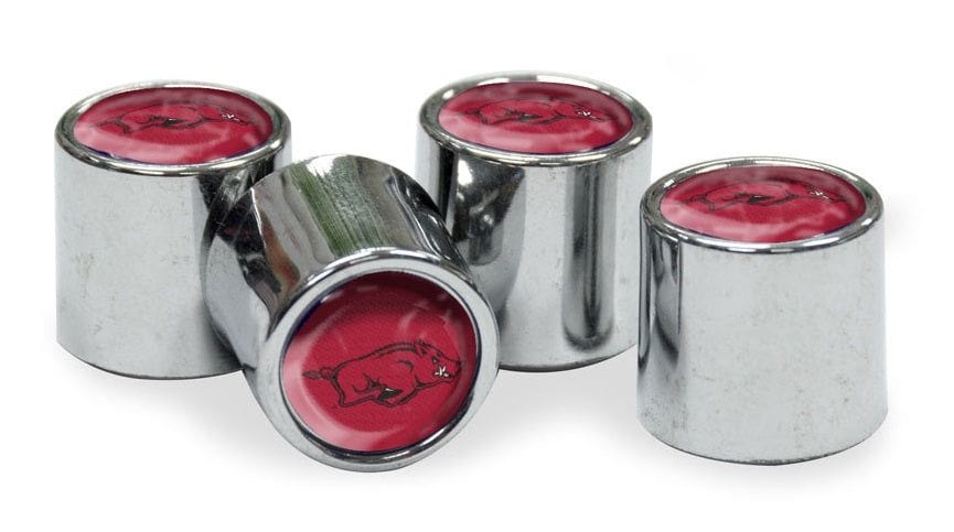 Arkansas Razorbacks Tire Valve Stem Caps 4-Pack