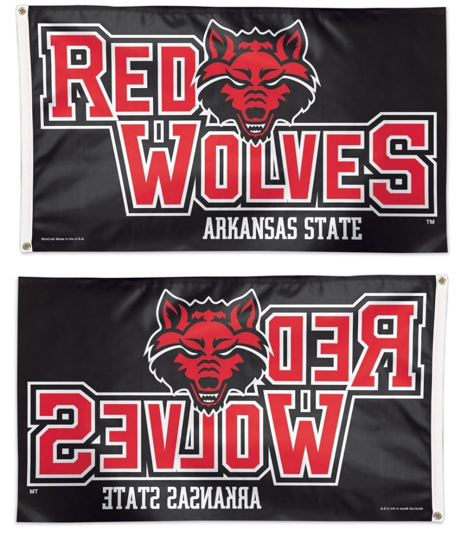 Arkansas State Red Wolves Flag 3x5 Logo