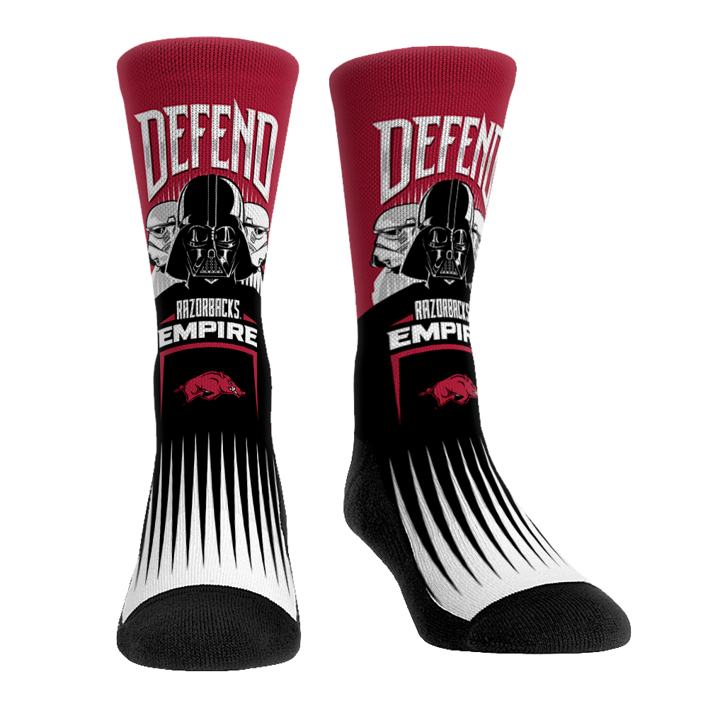 Arkansas Razorbacks - Star Wars  - Defend The Empire | Rock 'Em Socks