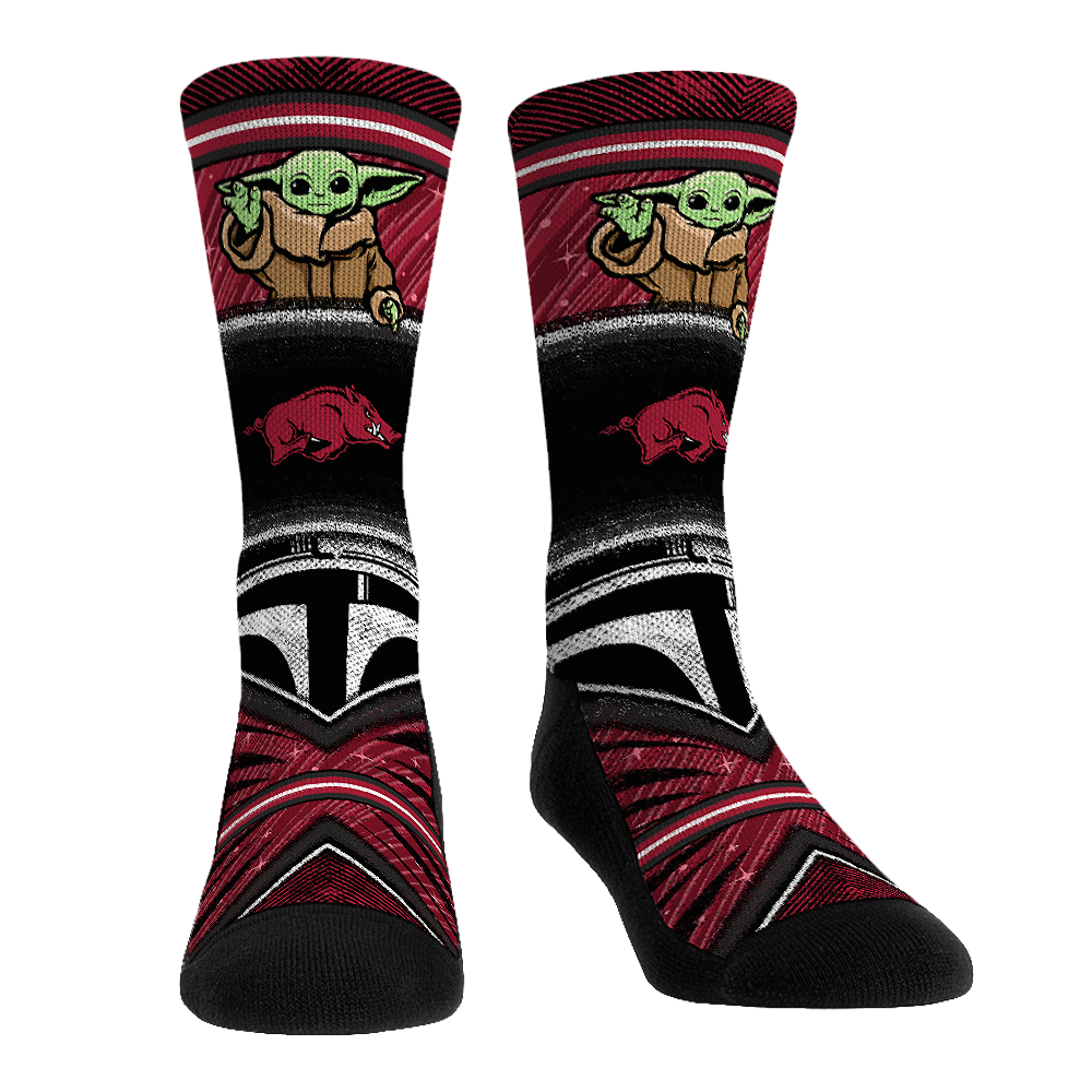 Arkansas Razorbacks - Star Wars  - Grogu Intergalactic Fan | Rock 'Em Socks