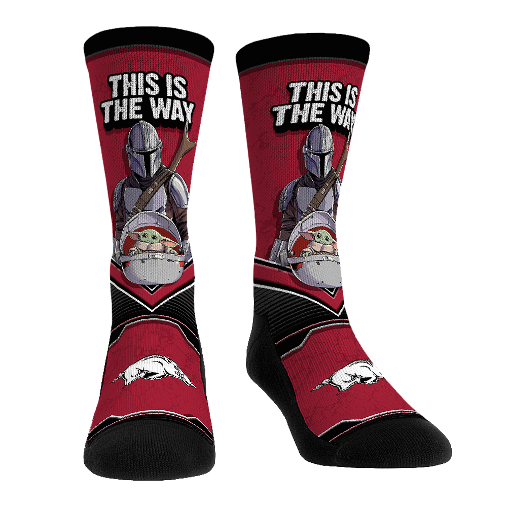 Arkansas Razorbacks - Star Wars  - This is the Way | Rock 'Em Socks