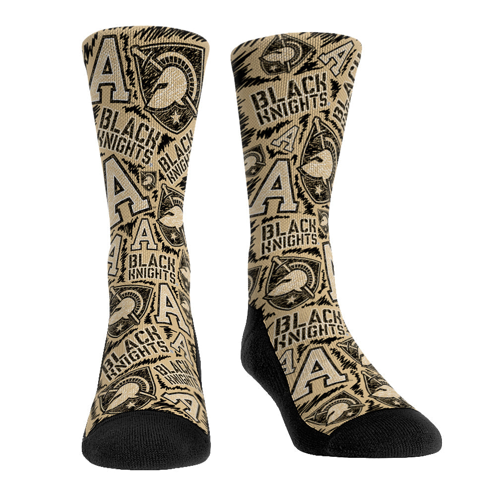 Army Black Knights - Logo Sketch | Rock 'Em Socks