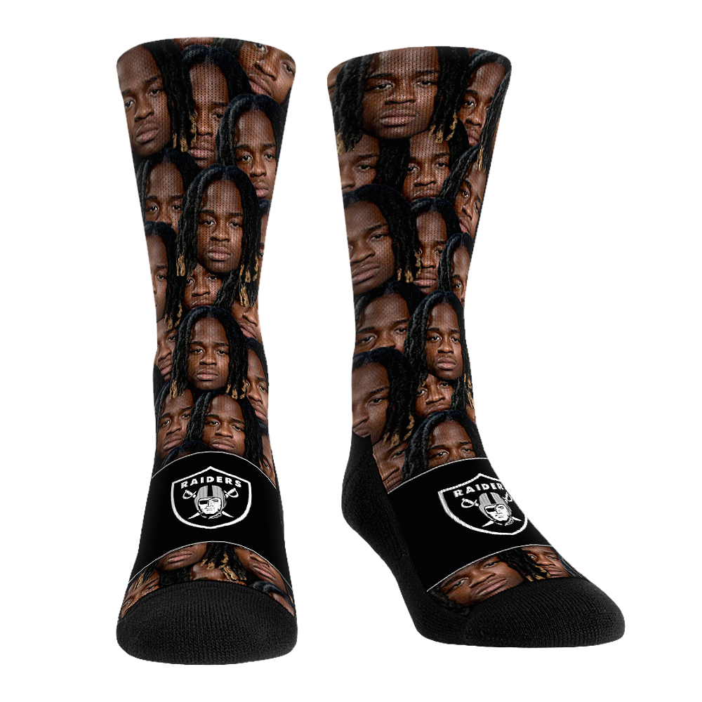Ashton Jeanty - Las Vegas Raiders - Face Repeat | Rock 'Em Socks