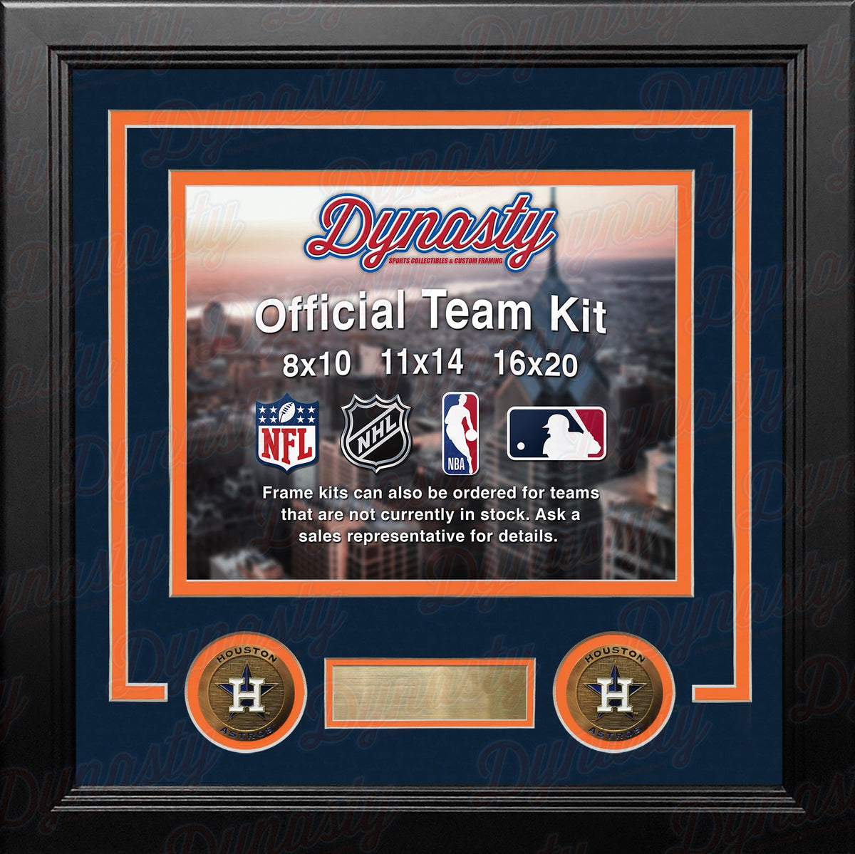 Houston Astros Custom MLB Baseball 8x10 Picture Frame Kit (Multiple Colors) 1