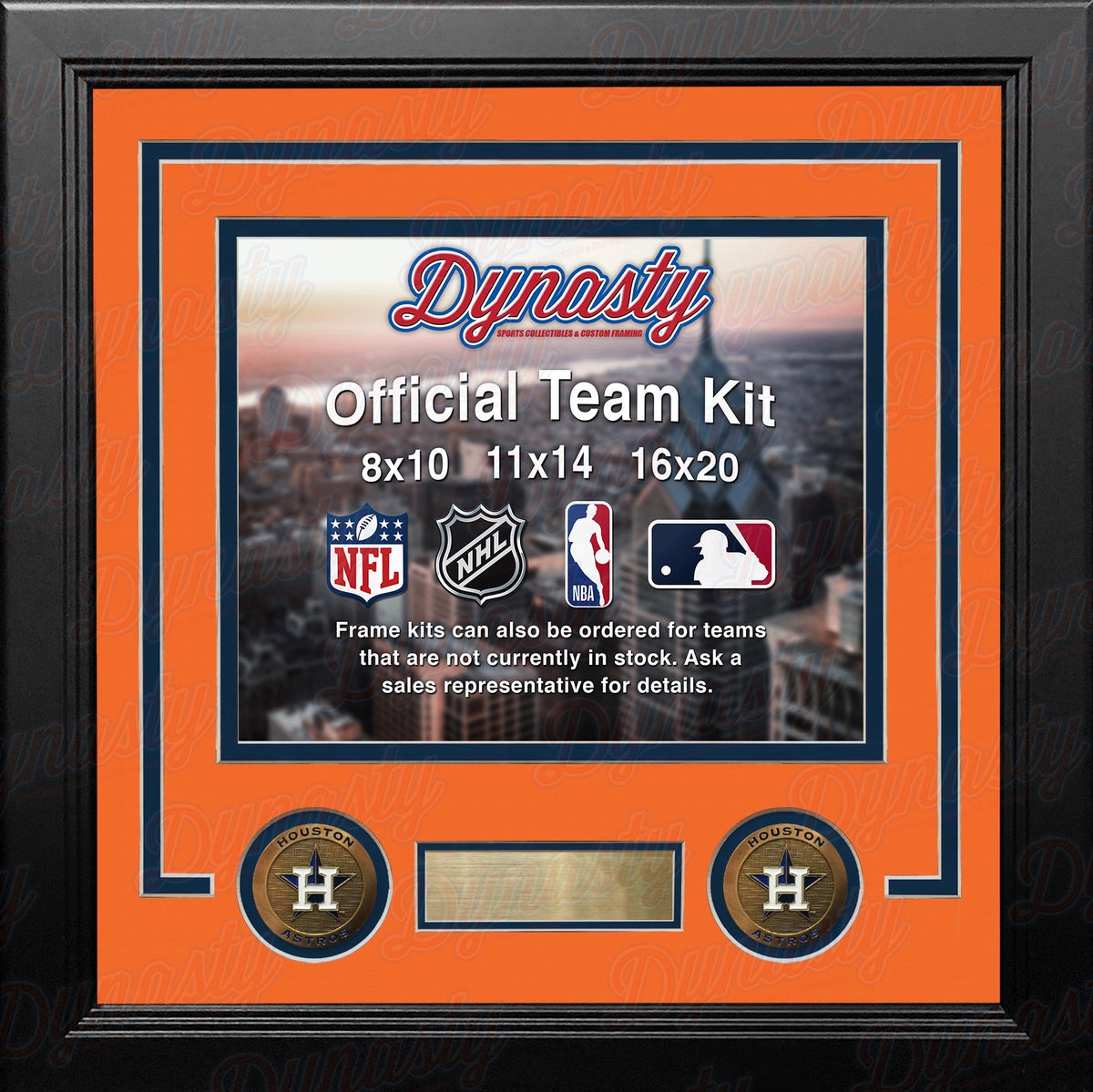 Houston Astros Custom MLB Baseball 8x10 Picture Frame Kit (Multiple Colors) 3