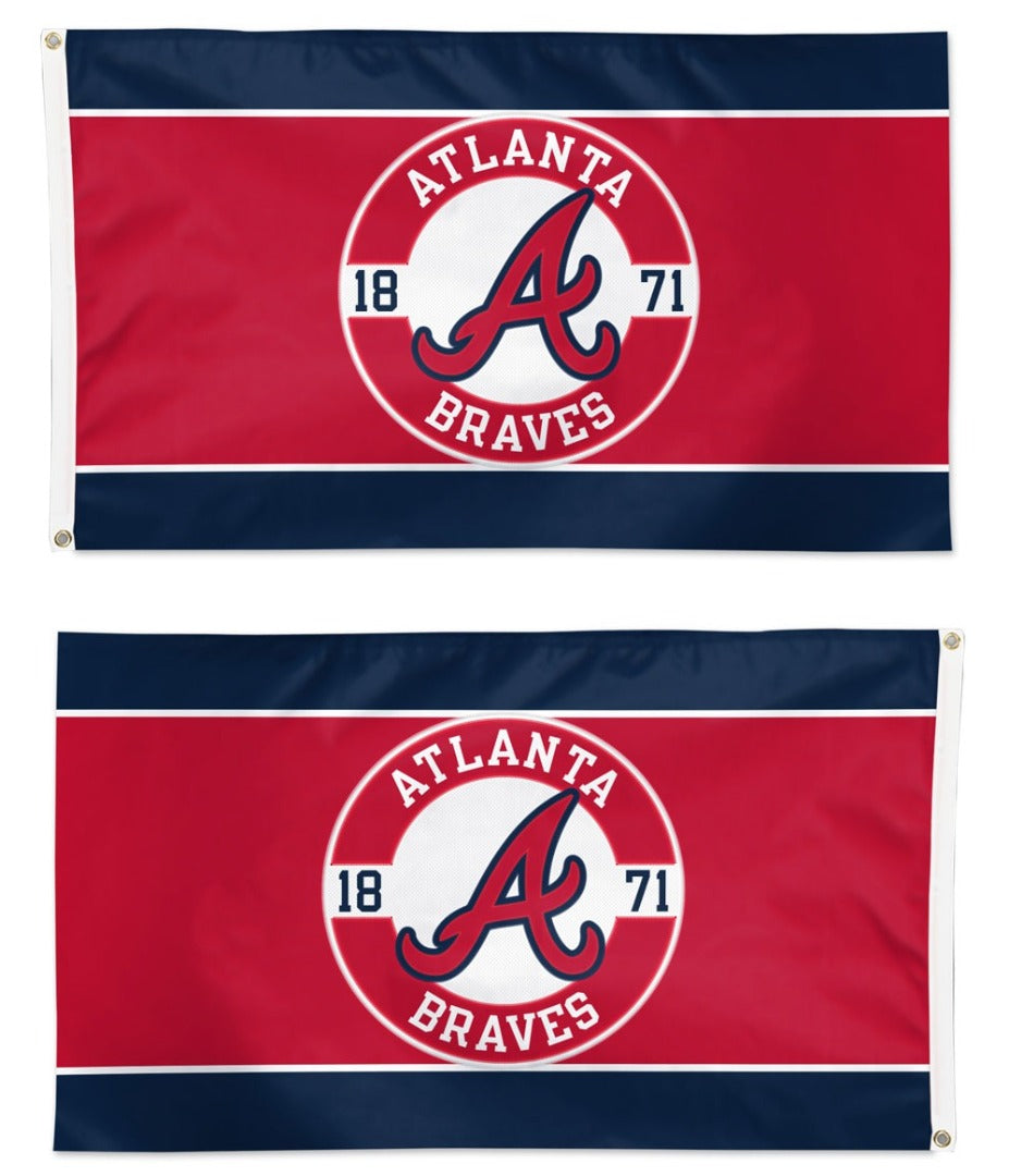 Atlanta Braves Embroidered Flag 2 Sided 3x5