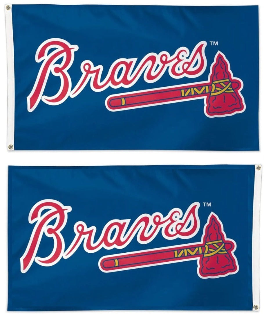 Atlanta Braves Flag 3x5 Logo 2 Sided