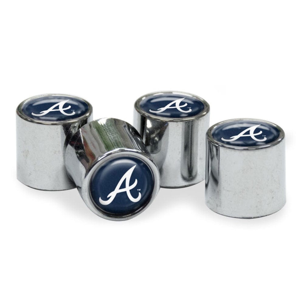 Atlanta Braves Tire Valve Stem Caps 4-Pack
