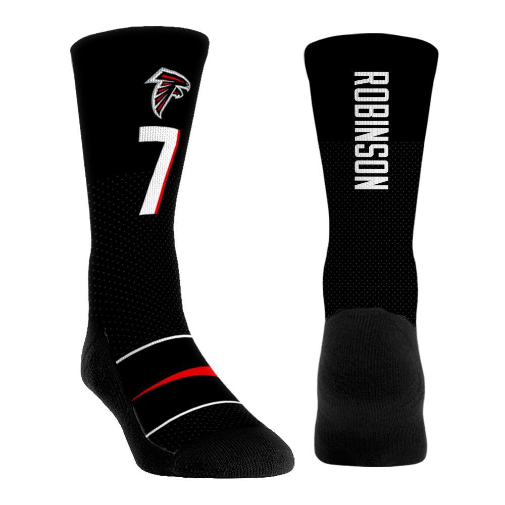 Bijan Robinson - Atlanta Falcons  - Jersey (Black) | Rock 'Em Socks 1