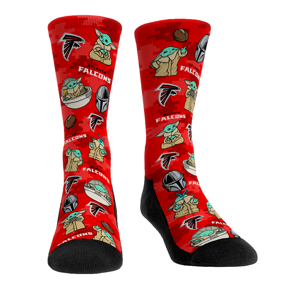 Atlanta Falcons - Star Wars  - Grogu All-Over | Rock 'Em Socks