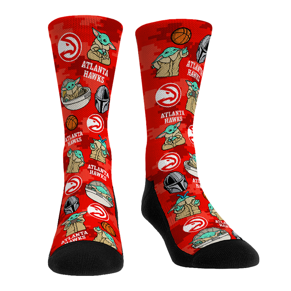 Atlanta Hawks - Star Wars  - Grogu All-Over | Rock 'Em Socks 1