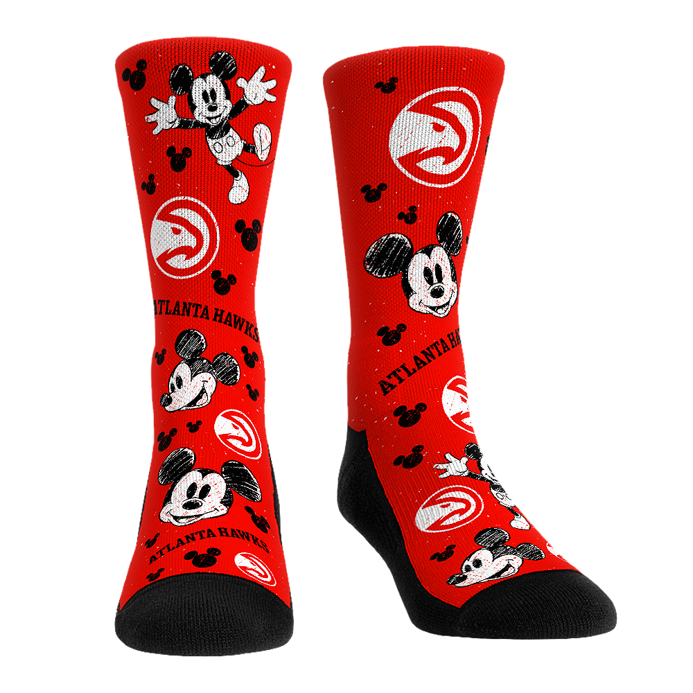 Atlanta Hawks - Disney  - Mickey Sketch | Rock 'Em Socks