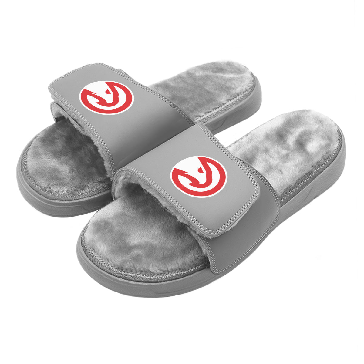 Atlanta Hawks Primary Grey Fur Slides 1
