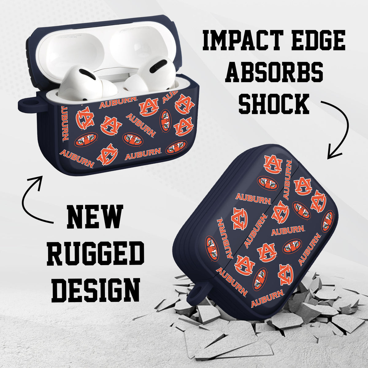 Auburn Tigers HDX AirPods Pro 1 & 2 Case Cover | Affinity Bands 8