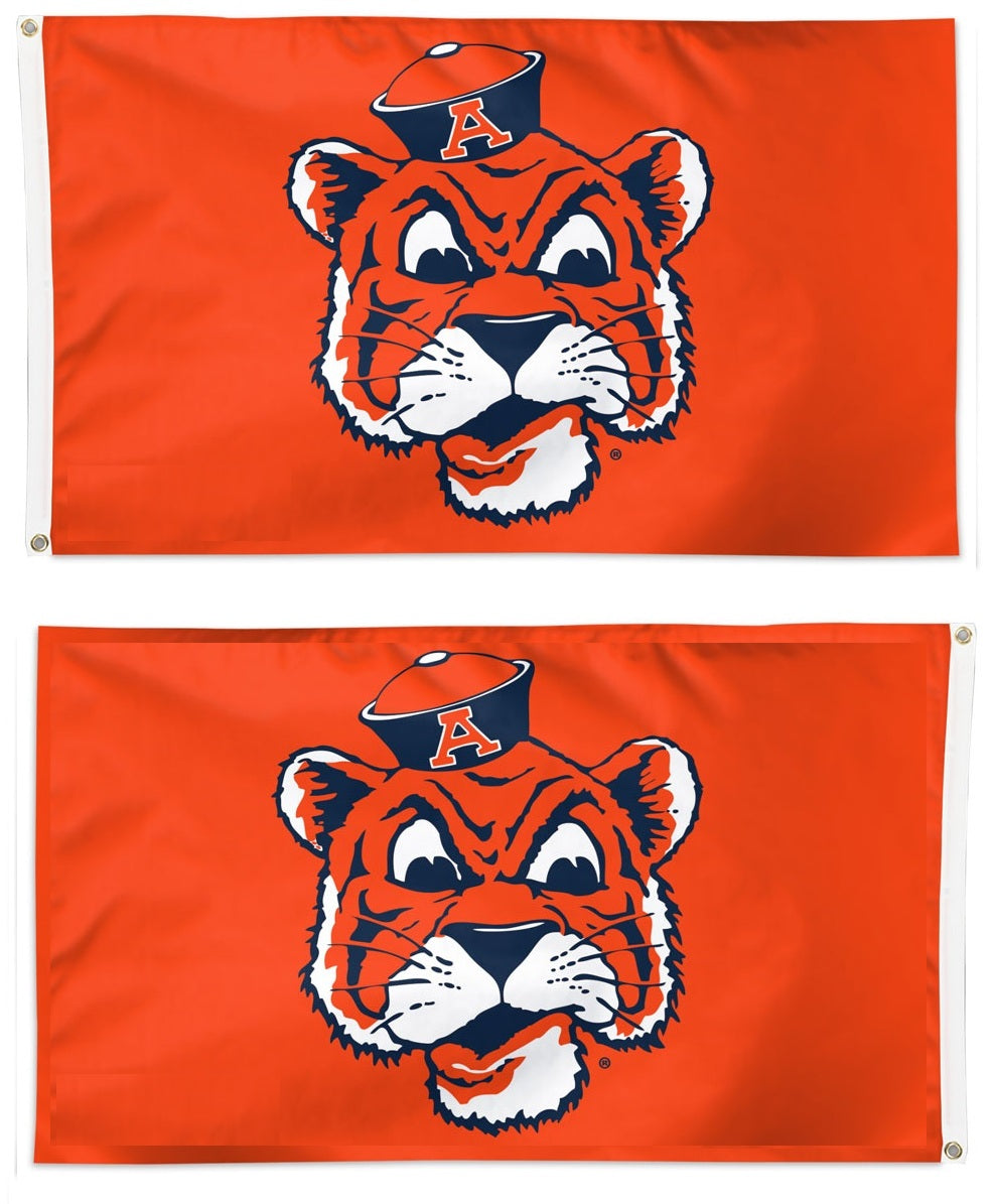 Auburn Aubie 2 Sided Orange 3x5 Flag
