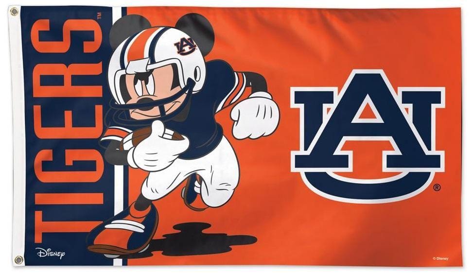 Auburn Flag 3x5 Mickey Mouse Football AU