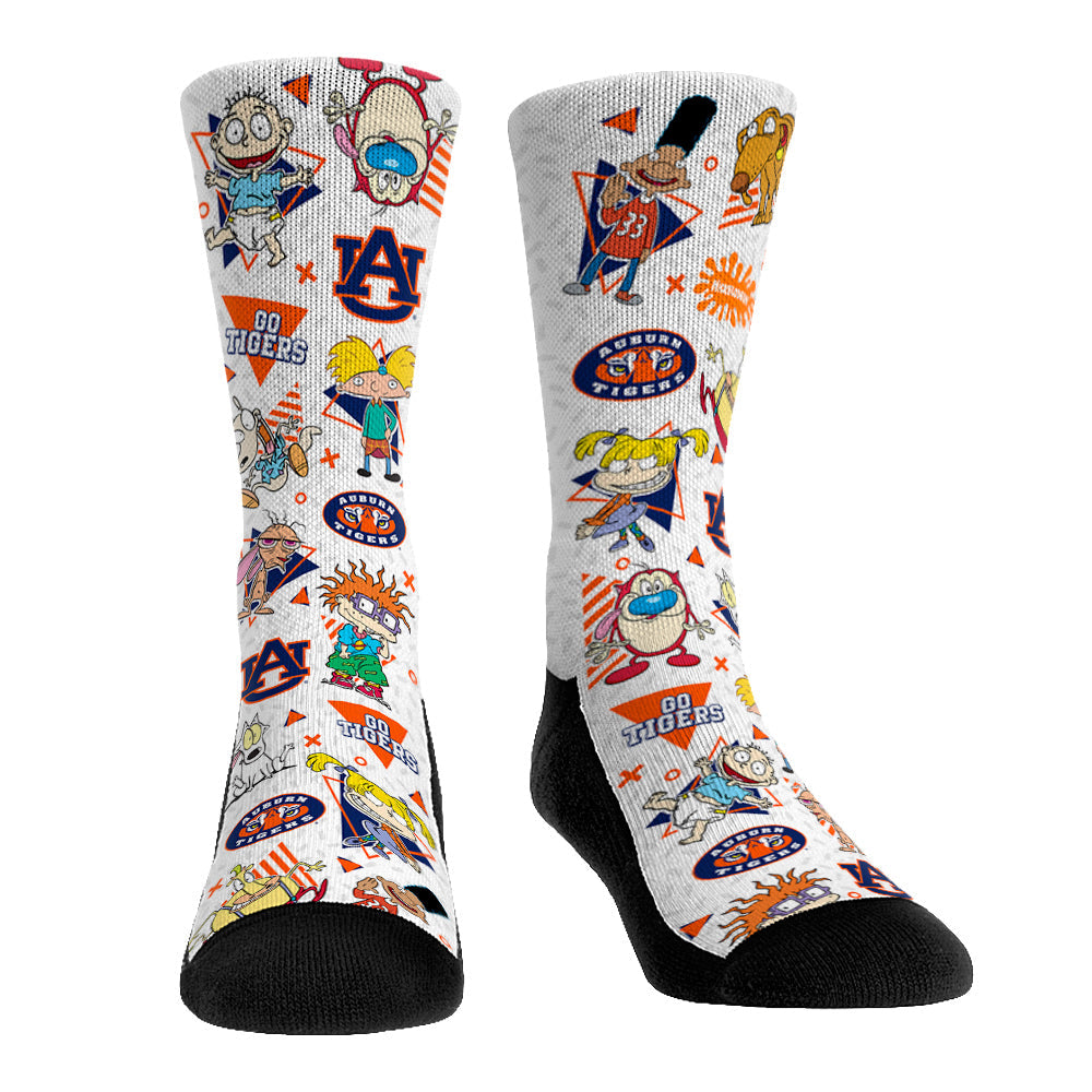 Auburn Tigers - 90's Nickelodeon Characters All-Over | Rock 'Em Socks