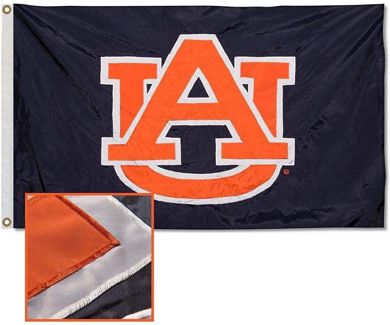 Auburn Tigers Flag 3x5 Navy Applique AU Logo