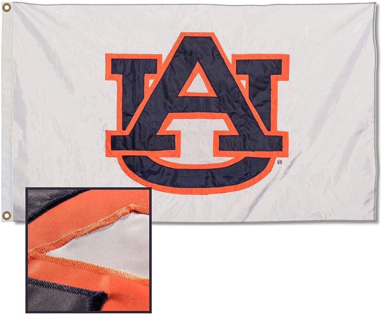 Auburn Tigers Flag 3x5 White Applique AU Logo