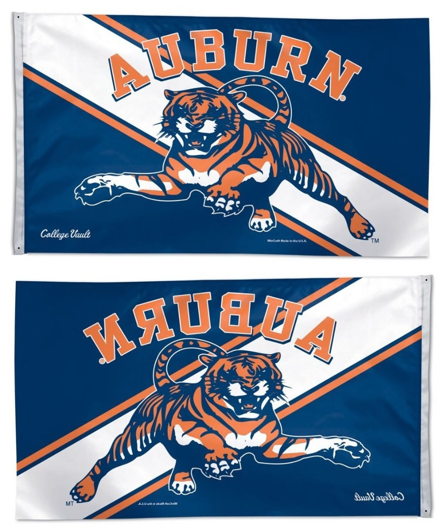 Auburn University Flag 3x5 Throwback Tiger Logo