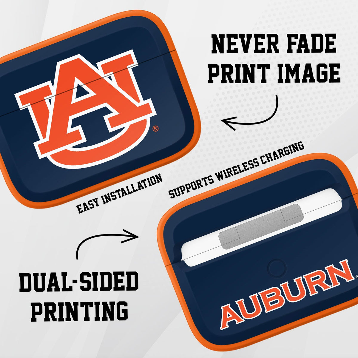 Auburn Tigers HDX AirPods Pro 1 & 2 Case Cover | Affinity Bands 3