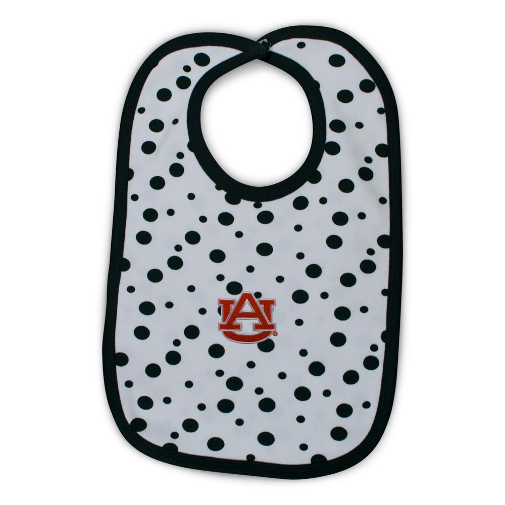 Auburn Polka Dot Bib | Two Feet Ahead