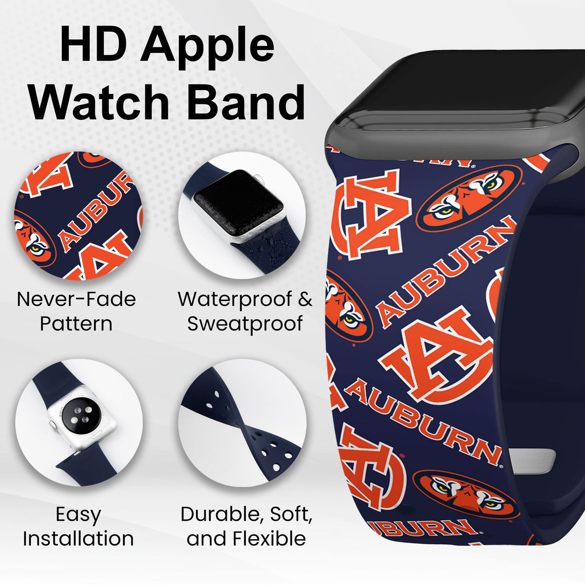 Auburn Tigers HD Apple Watch Band | Affinity Bands 9
