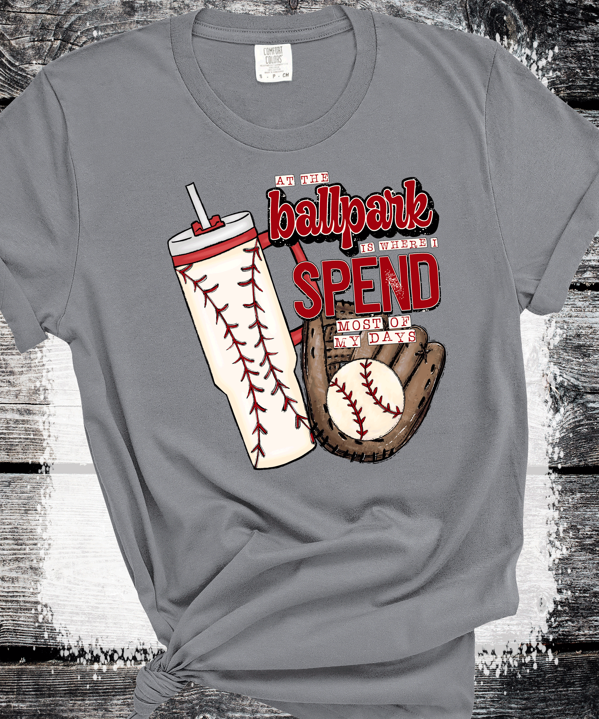 Ballpark is where I spend most of my days Baseball MOM, Stanley Cup,  Baseball Mom Shirt, Baseball Shirt For Women, Sports Mom Shirt, Mothers Day Gift, Family Baseball Shirt, Baseball Lover 6