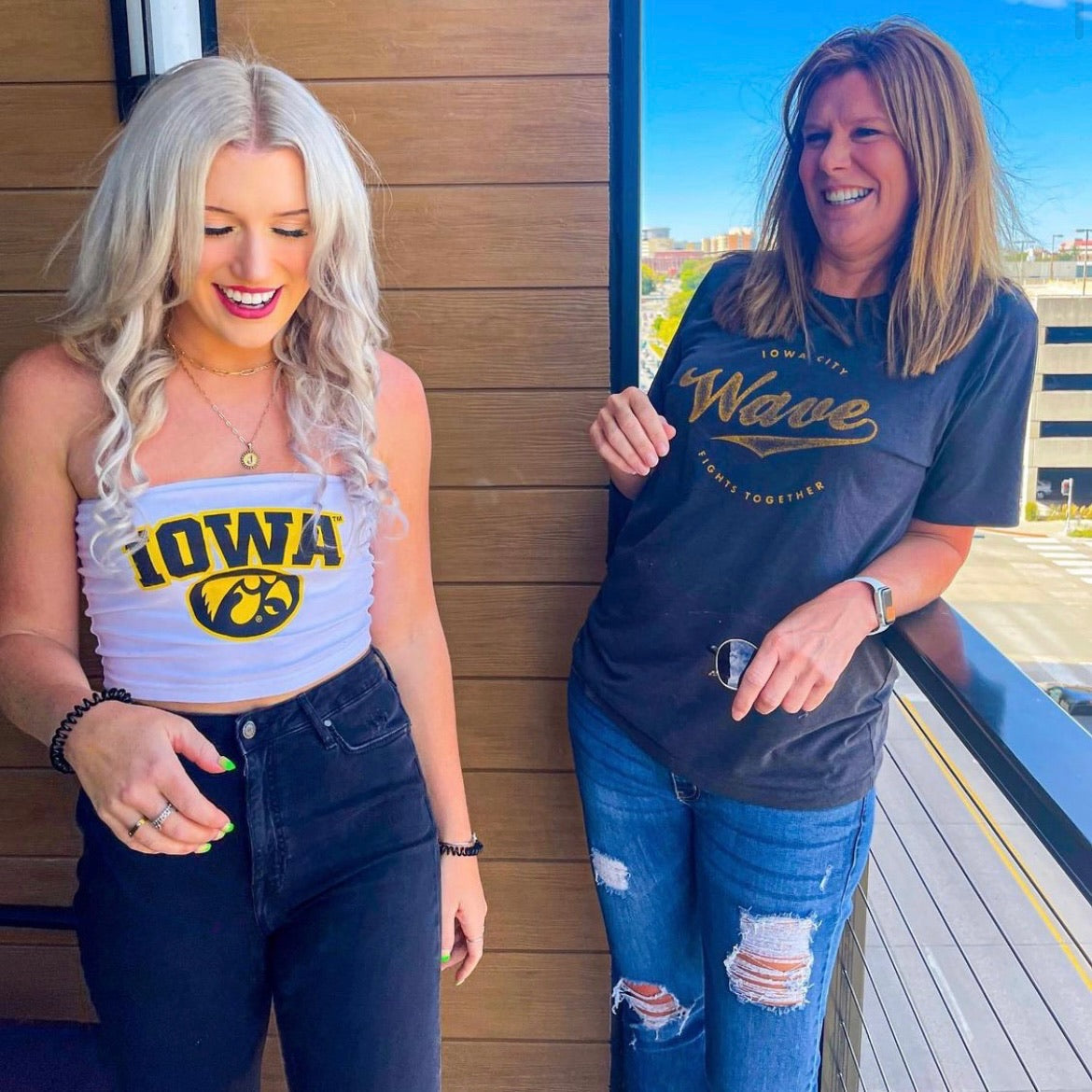 Iowa Hawkeyes White Tube Top | lojobands 8