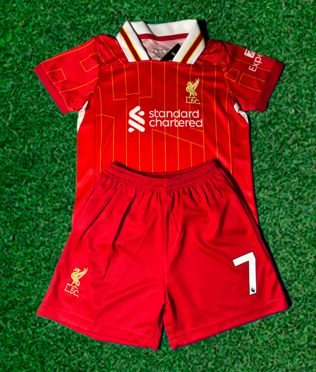 Luis Diaz 7 Liverpool Kids Jersey Set Soccer Football Toddler Youth Uniform Kit 2