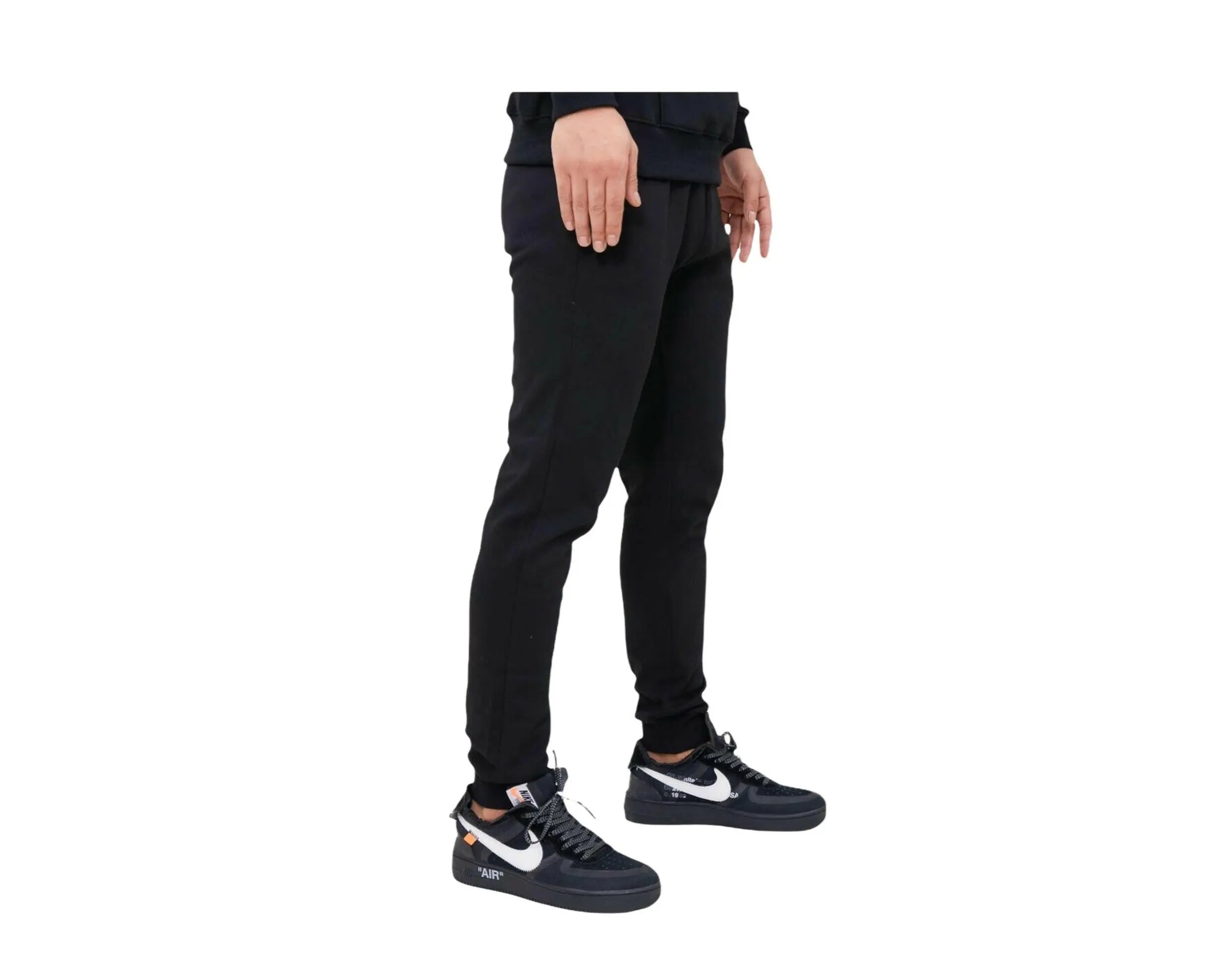Pro Standard NBA Brooklyn Nets Stacked Logo Men Sweatpants Black 3
