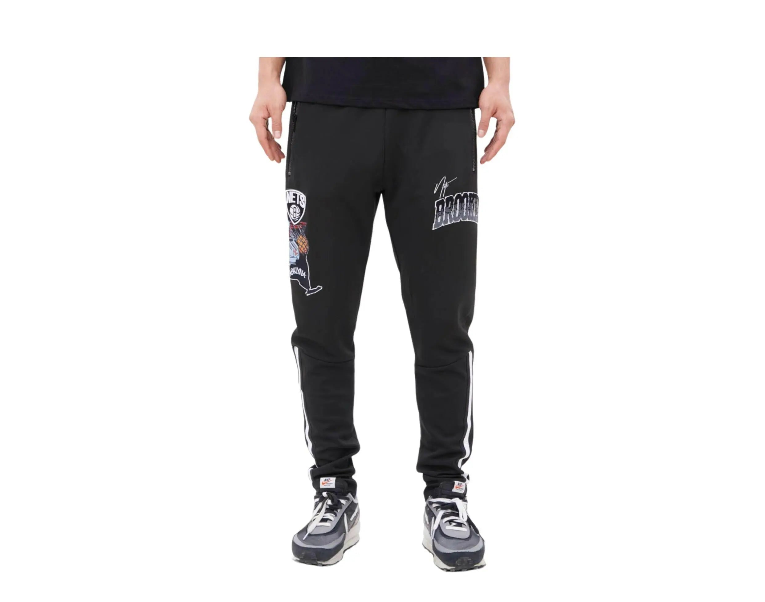 Pro Standard Brooklyn Nets Home Town Men Track Pants Black 1