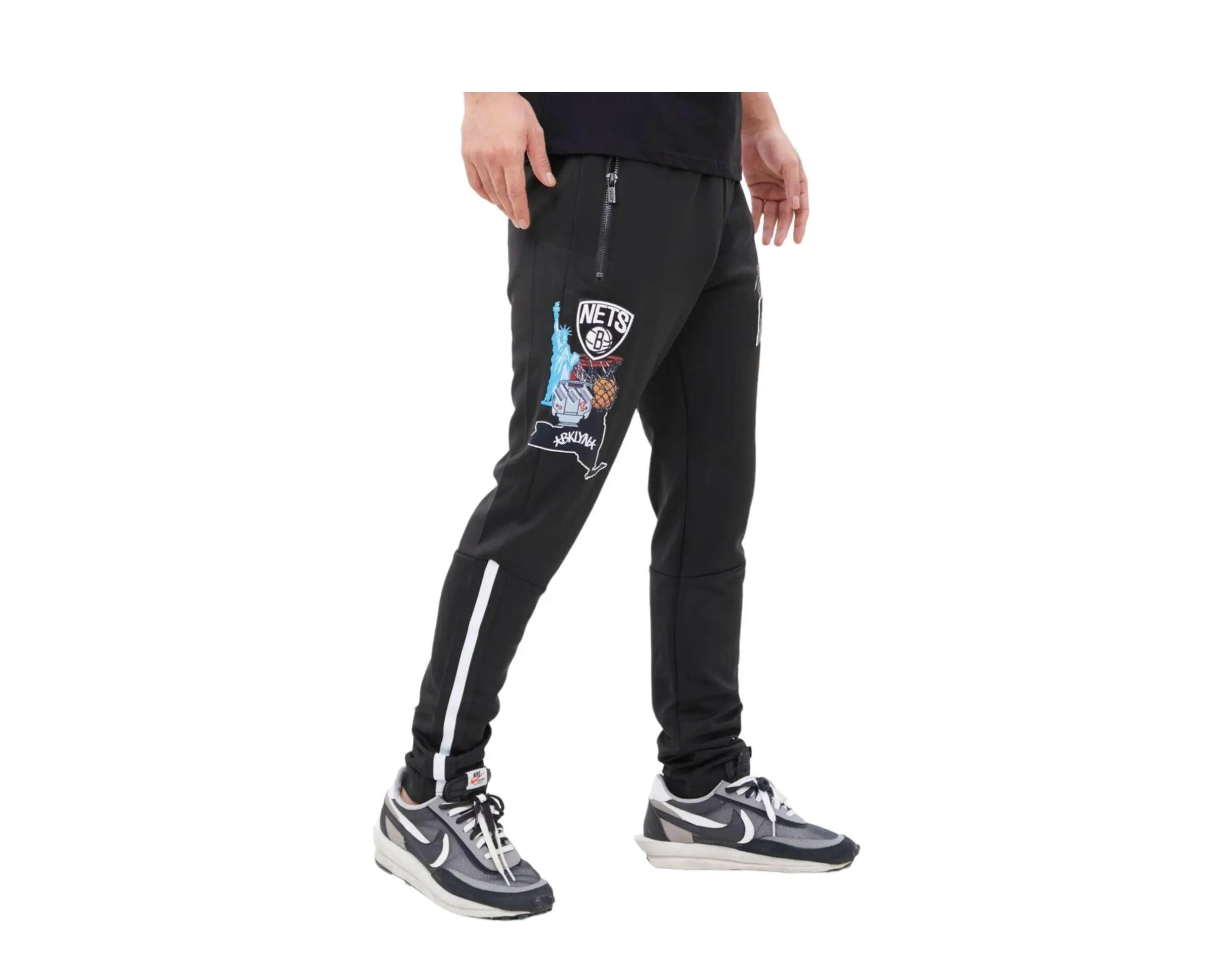 Pro Standard Brooklyn Nets Home Town Men Track Pants Black 3