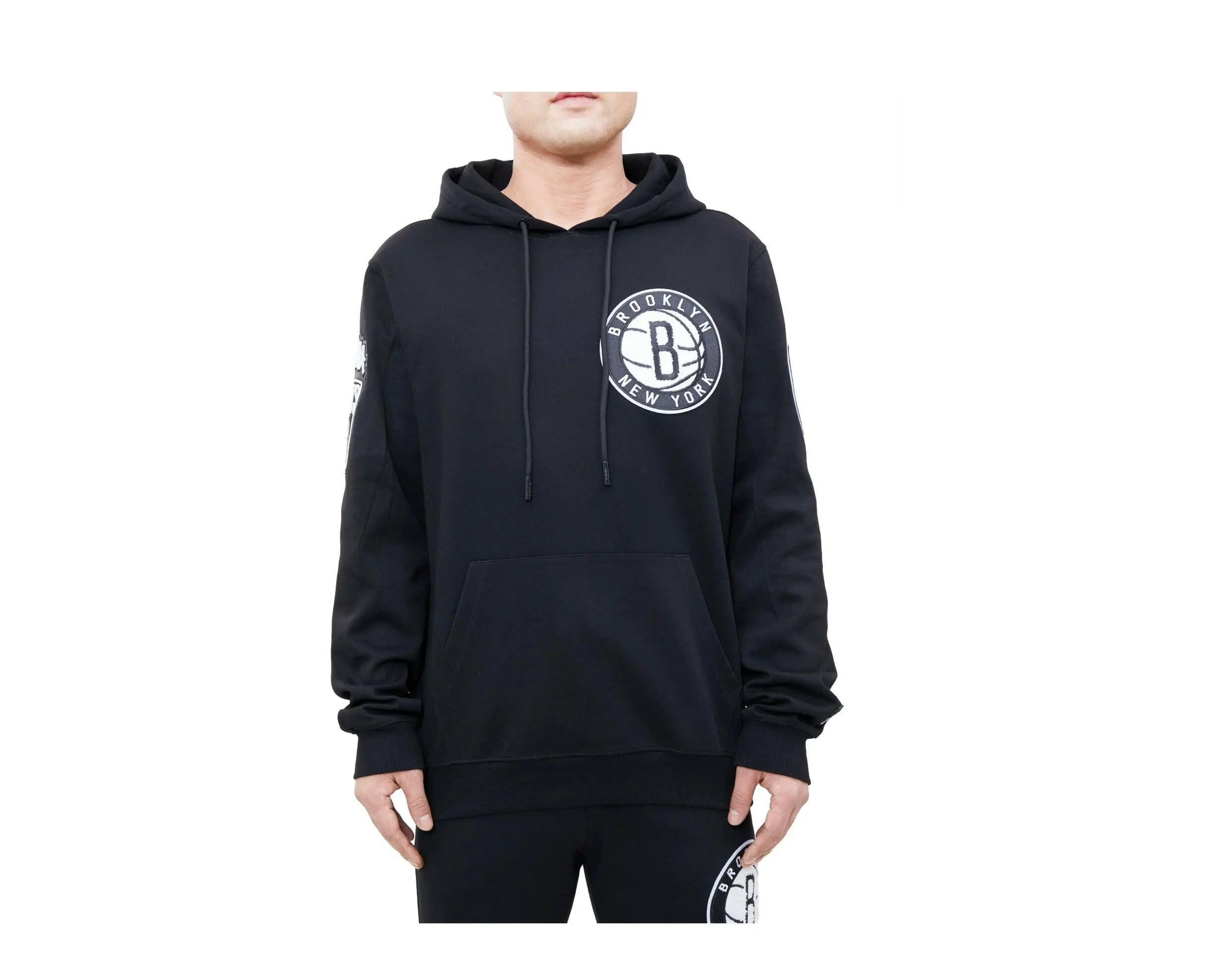 Pro Standard NBA Brooklyn Nets Logo Blended Men Hoodie Black 1