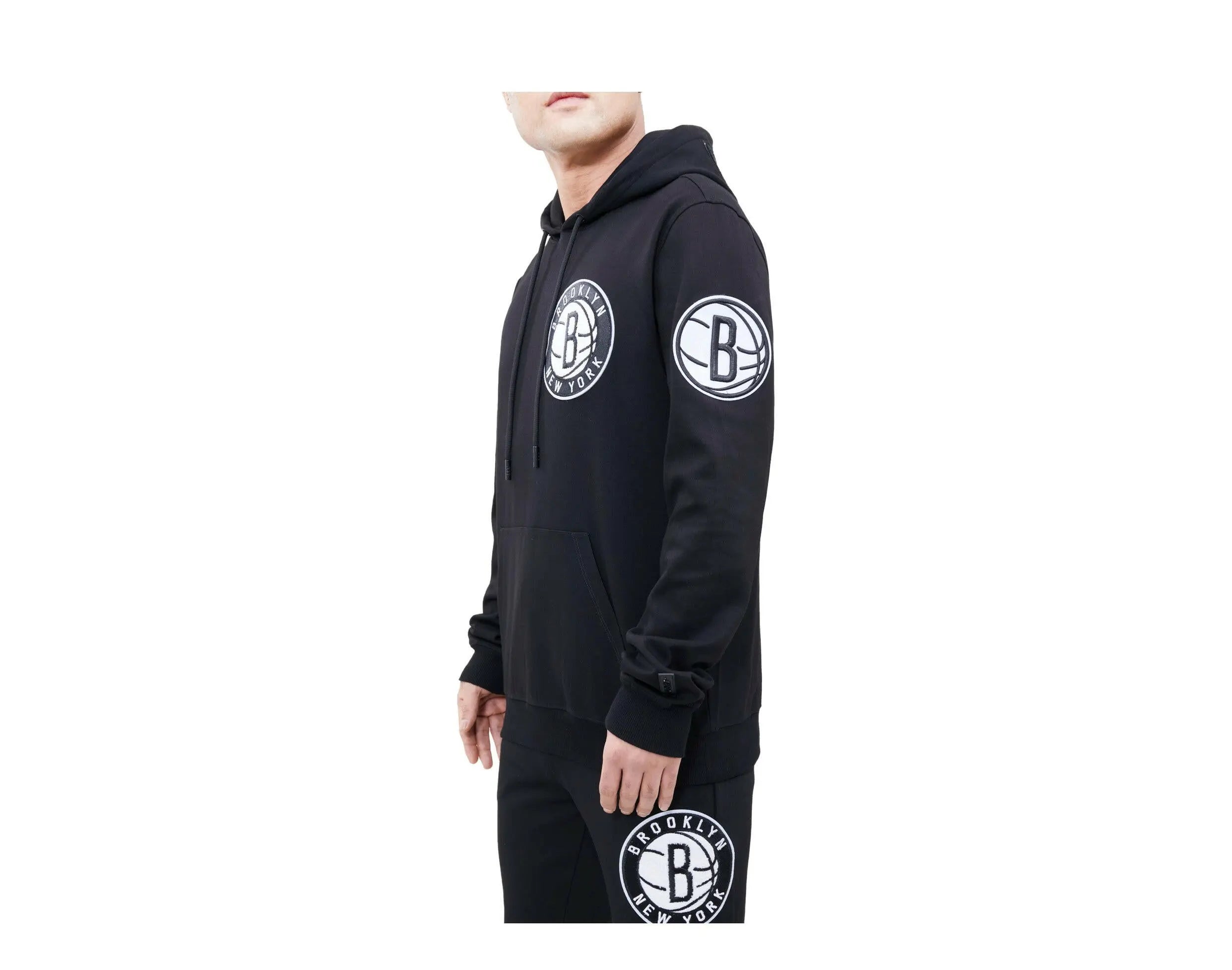 Pro Standard NBA Brooklyn Nets Logo Blended Men Hoodie Black 2