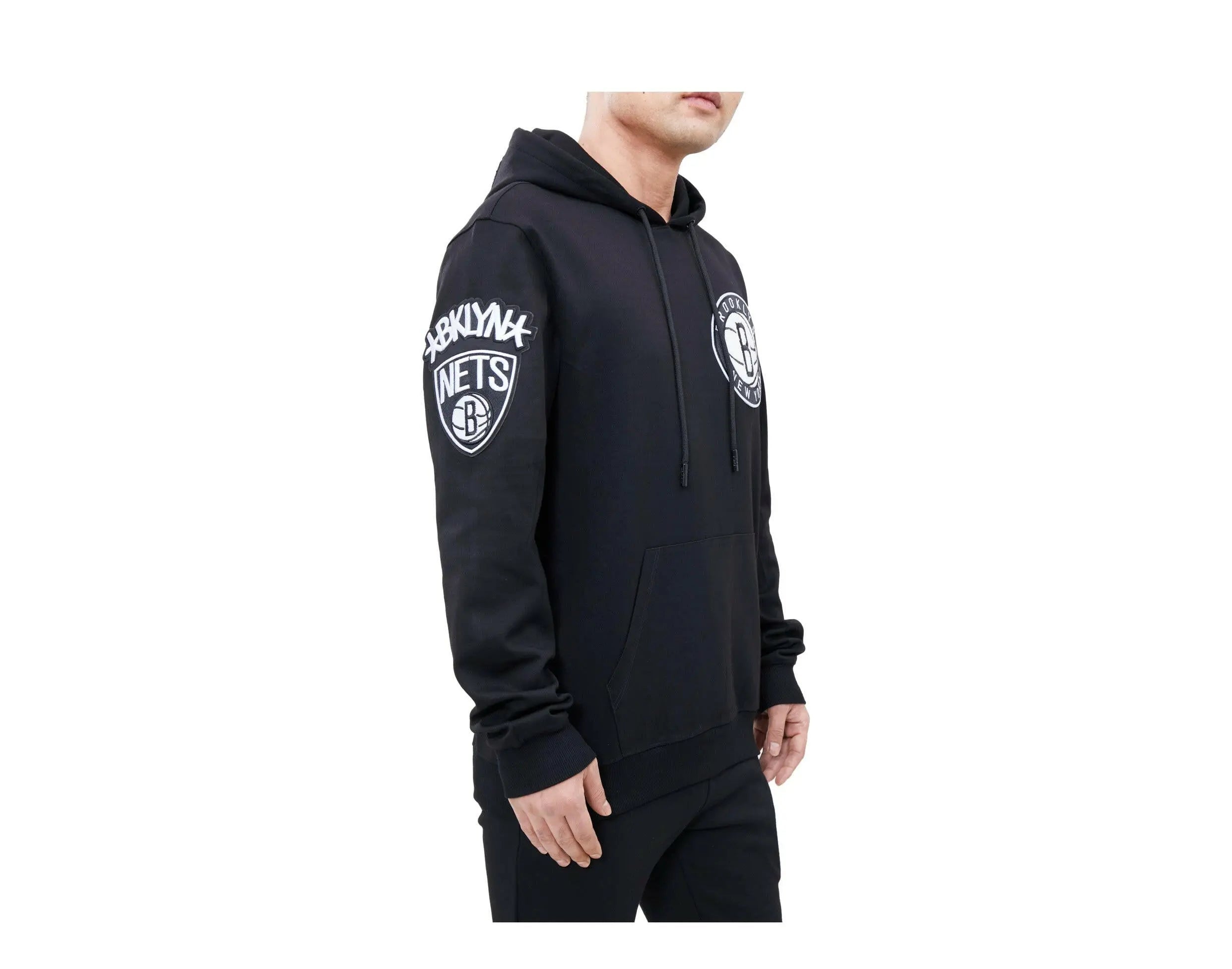 Pro Standard NBA Brooklyn Nets Logo Blended Men Hoodie Black 3